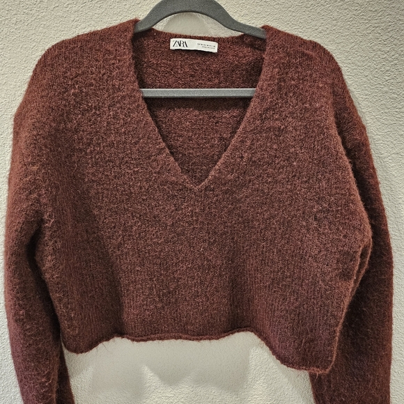 Zara Women's Burgundy Sweater - Picture 7 of 7